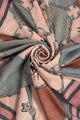 Horse & Carriage Diamond Chain Print Scarf