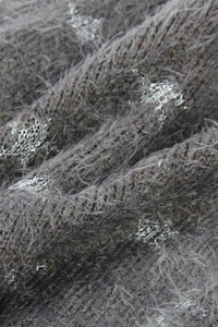 Kid's Fluffy Knitted Star Print Snood - Fashion Scarf World
