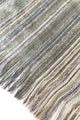 High Roll Neck Knitted Stripe Tassel Poncho - Fashion Scarf World