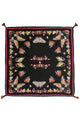 Symmetrical Butterfly Print Square Tassel Scarf