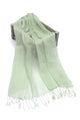 Versatile Classic Plain Tassel Linen Scarf - Fashion Scarf World