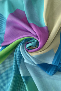 Vibrant Geo Print Chiffon Scarf