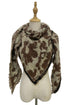 Triangle Leopard Print Boucle Effect Frayed  Scarf