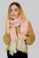 Speckled Fluffy Tassel Blanket Wrap - Fashion Scarf World