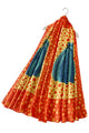 Contrast Polka Dot Pumpkin Silk Scarf
