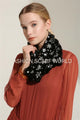 Foiled Snowflake Soft Twist Snood - Fashion Scarf World