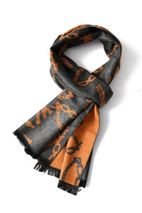 Reversible Chain Print Unisex Scarf - Fashion Scarf World