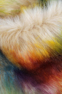 Multicoloured Faux Fur Pull Through Collar - Fashion Scarf World