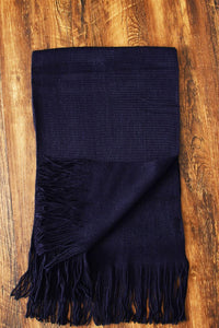 Plain Knitted Unisex Tassel Scarf - Fashion Scarf World