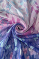 Colourful Ombre Leaf Print Chiffon Scarf