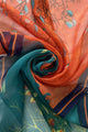 Two Tone Tree Print Chiffon Scarf