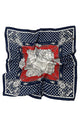 Silk Style Nautical Ships Print Square Scarf