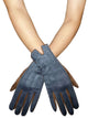 Two Tone Suede Effect Touchscreen Gloves