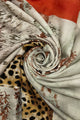 Wild Leopard Print Scarf With Border