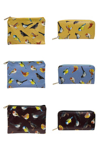 British Wildlife Bird Print Purse Collection - Black