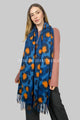 Contrast Leopard Print Soft Wool Tassel Scarf
