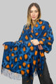Contrast Leopard Print Soft Wool Tassel Scarf