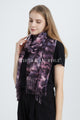 Tiger Stripe Print Soft Wool Tassel Scarf