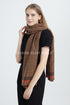 Houndstooth Check Print Frayed Scarf