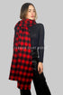 Woven Tartan Plaid Soft Wool Blanket Frayed Scarf