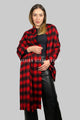 Woven Tartan Plaid Soft Wool Blanket Frayed Scarf