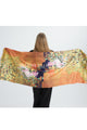 Klimt 'Portrait Of Adele' Print Wool Tassel Scarf