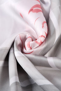 Simple Rose Print Silk Scarf - Fashion Scarf World