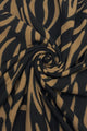 Large Zebra Print Wool Frayed Scarf