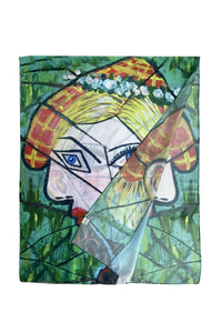 Picasso Impressionist Style Weeping Woman Print Silk Scarf