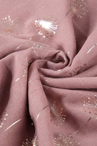 Rose Gold Dandelion Print Scarf - Fashion Scarf World