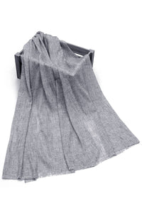Plain Shaded Colour Pure Cashmere Scarf - Slate Grey - Fashion Scarf World