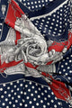 Silk Style Nautical Ships Print Square Scarf