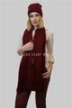 Metallic Thread Knitted Hat & Scarf Set - Fashion Scarf World