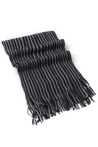 Multi Stripe Knitted Tassel Unisex Scarf - Fashion Scarf World