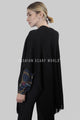 Metallic Thread & Pearl Knitted Tassel Poncho - Fashion Scarf World