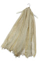 Gold & Silver Metallic Stripe Frayed Scarf - Fashion Scarf World