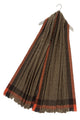 Houndstooth Check Print Frayed Scarf