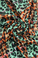 Leopard Print Plaid Chiffon Scarf