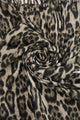 Luxe Leopard Print Wool Tassel Scarf