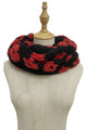 Faux Fur Shearling Flower Print Snood