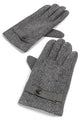 Herringbone Snap Button Men Gloves - Fashion Scarf World