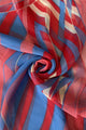 Vibrant Zigzag Print Chiffon Scarf