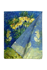 Van Gogh 'Fritillaries in a Copper Vase' Print Silk Scarf