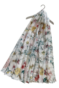 Clustered Flowers Print Scarf