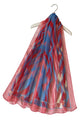 Vibrant Zigzag Print Chiffon Scarf