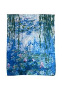 Monet Water Lilies Oil Painting Print Silk Scarf