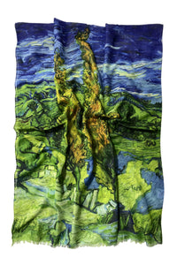 Van Gogh Two Poplars Print Scarf - Fashion Scarf World