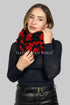 Faux Fur Shearling Flower Print Snood