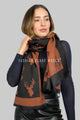 Repeat Stag Print Wool Scarf