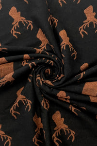 Repeat Stag Print Wool Scarf